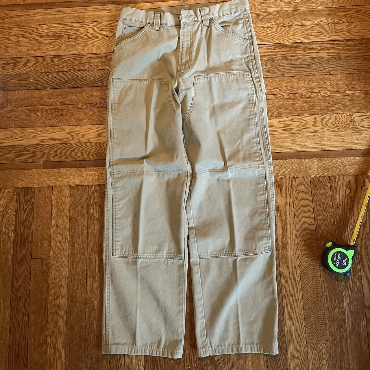 Old Navy Men's Pants - Tan/Cream - 33" – Vintage Y2K old navy double knee carpenter …