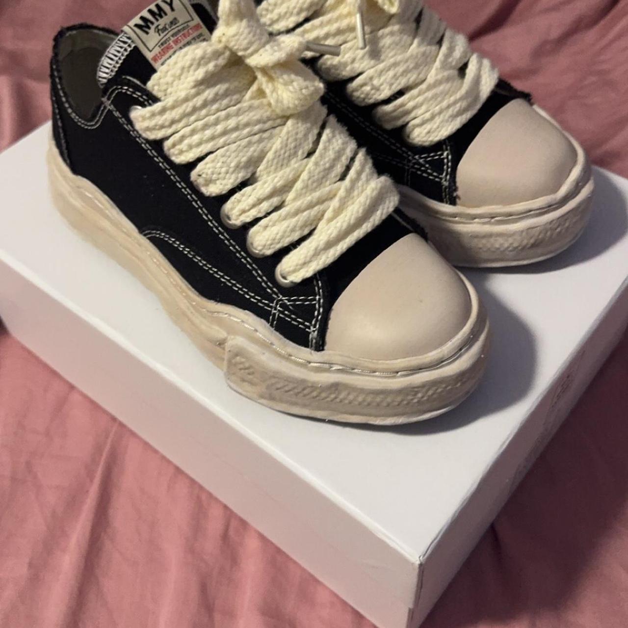 MAISON MIHARA (MELTED CONVERSE) OFF WHITE SIZE 39... - Depop