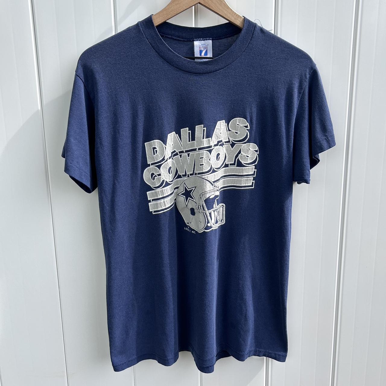 Vintage 80s Dallas cowboys t shirt Tagged size large - Depop