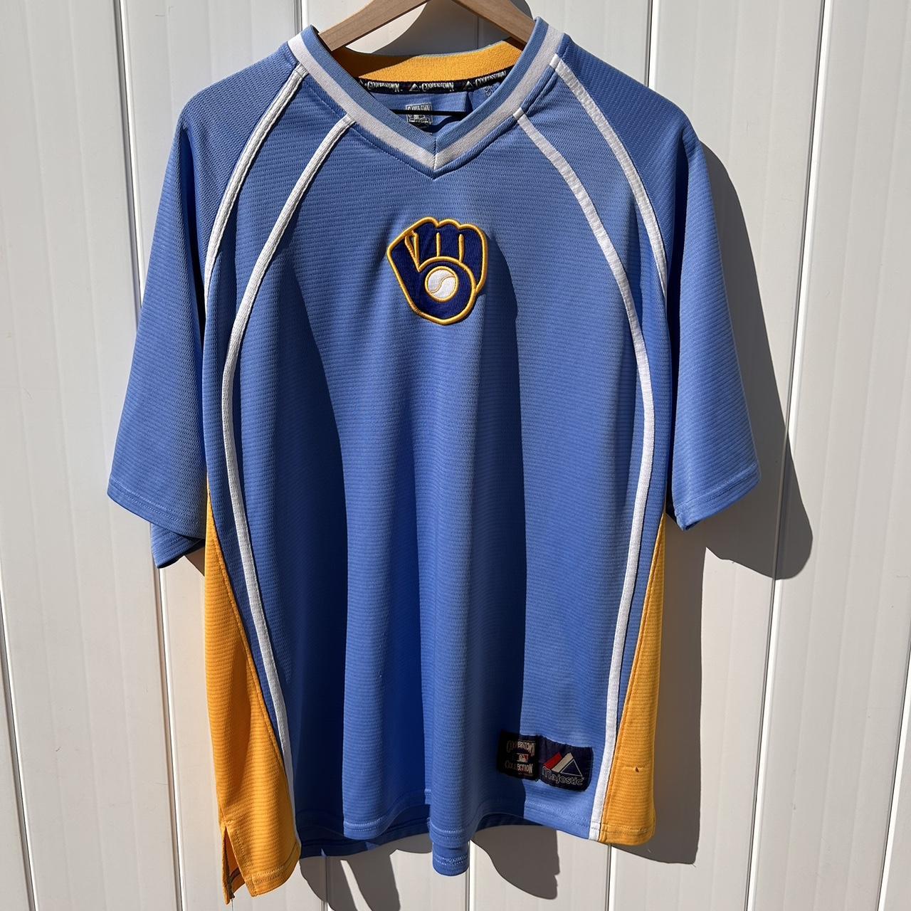 Milwaukee brewers vintage majestic cooperstown - Depop