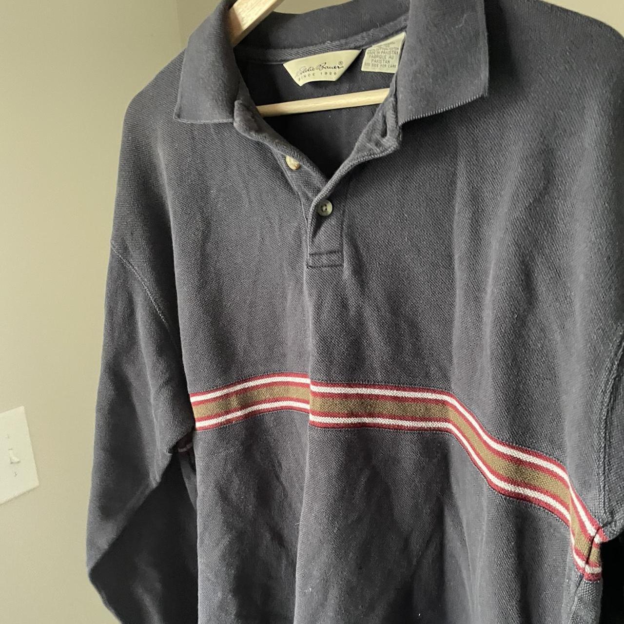 Eddie Bauer Men's Navy Shirt | Depop