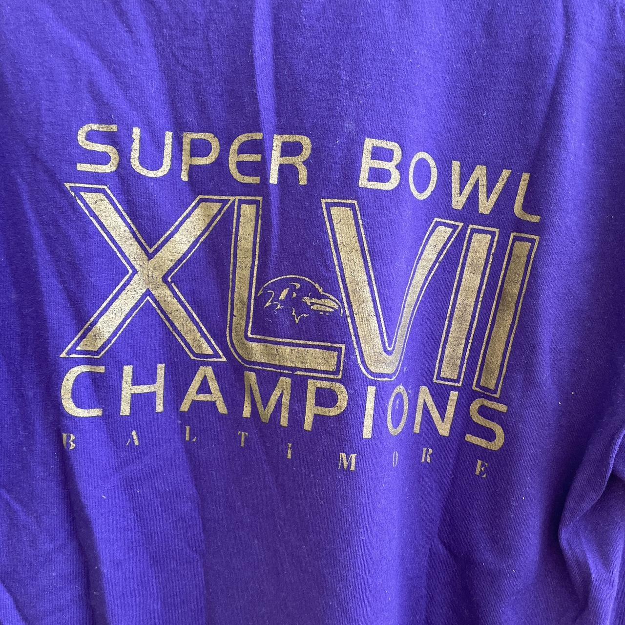 Vintage 2001 Baltimore Ravens Super Bowl Size M T - Depop