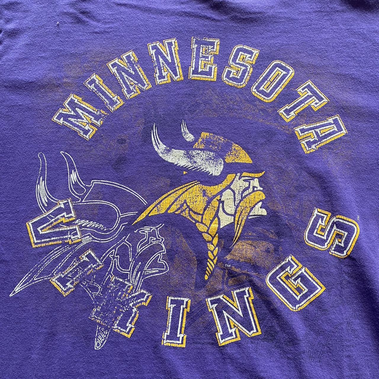 Vintage 90's Minnesota Vikings Tshirt Single stitch, - Depop