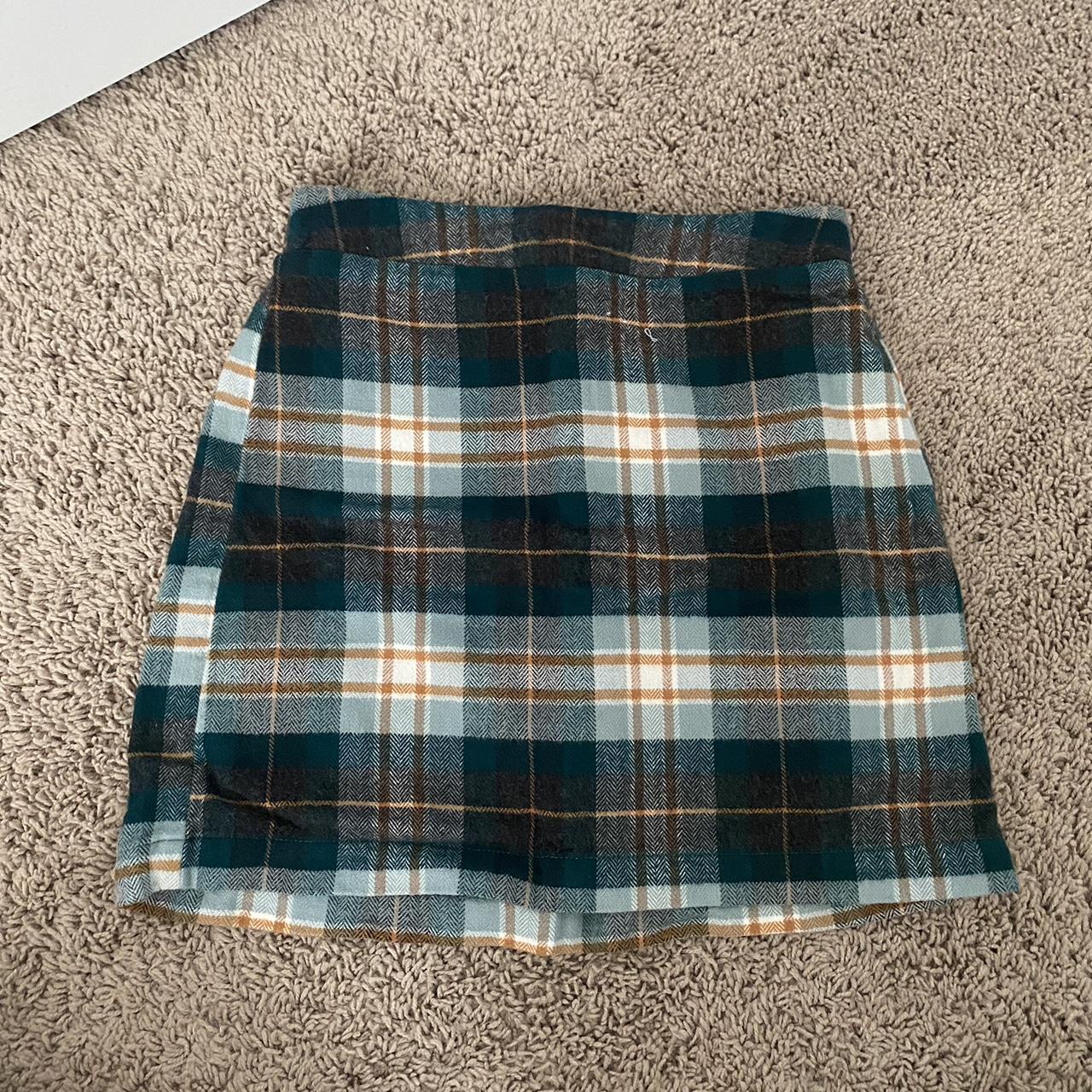 American eagle green plaid skirt sale