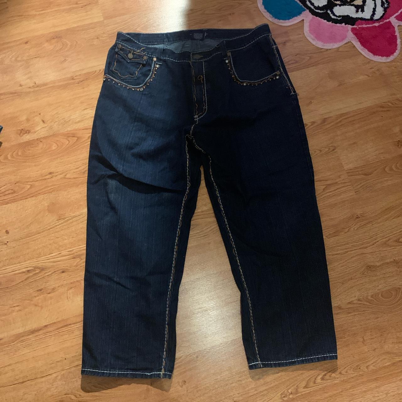 Crazy baggy asf Knockout deluxe jeans Size... - Depop
