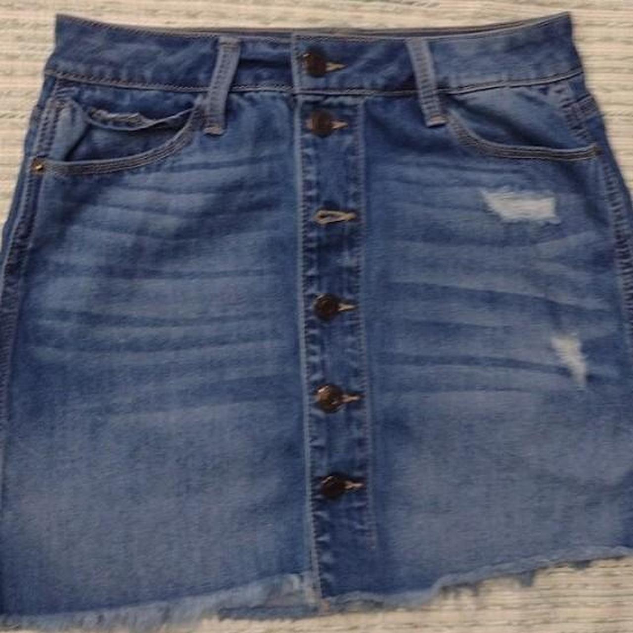 Mudd Jeans denim skirt with full button front we