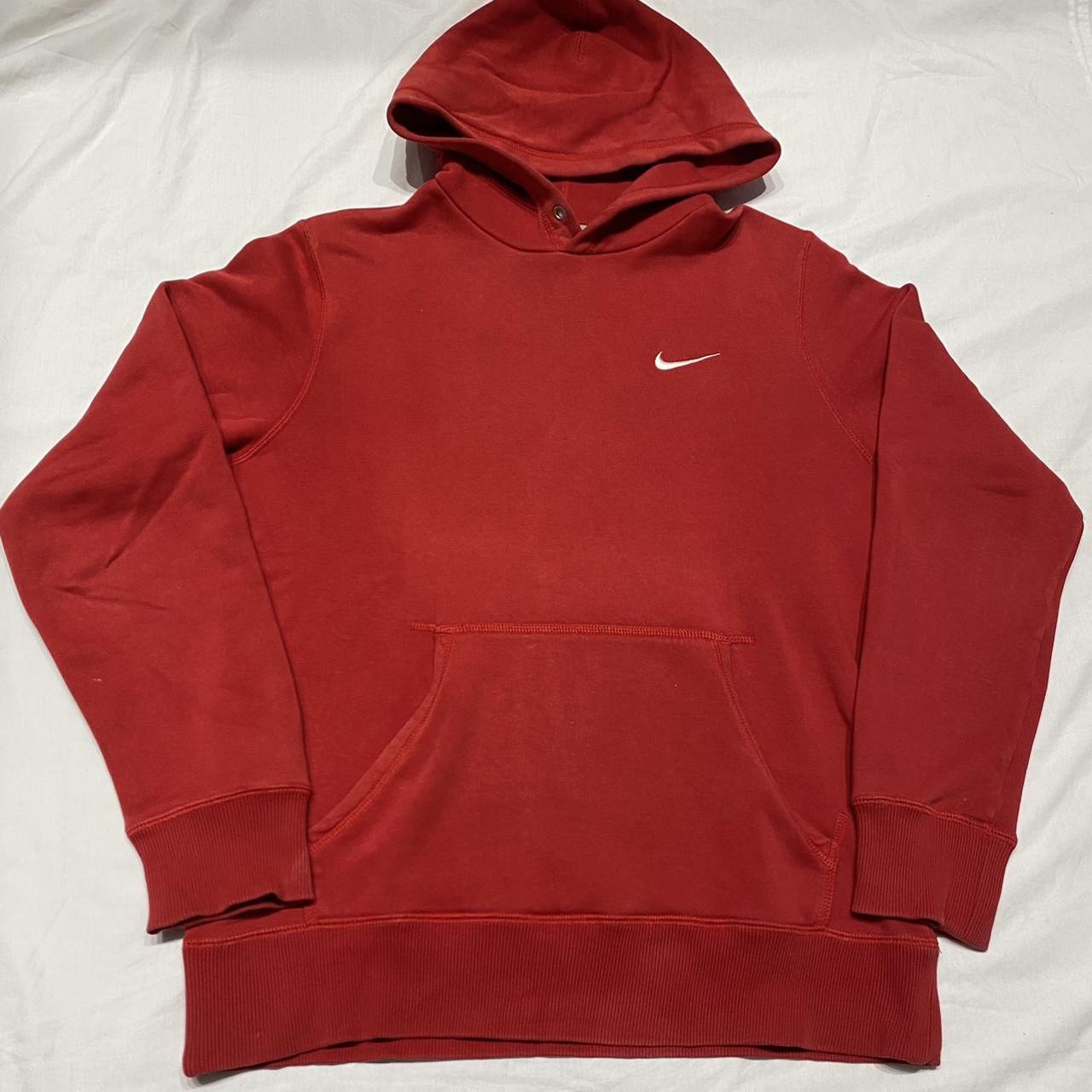 Nike embroidered swoosh hoodie Size M Used without... - Depop