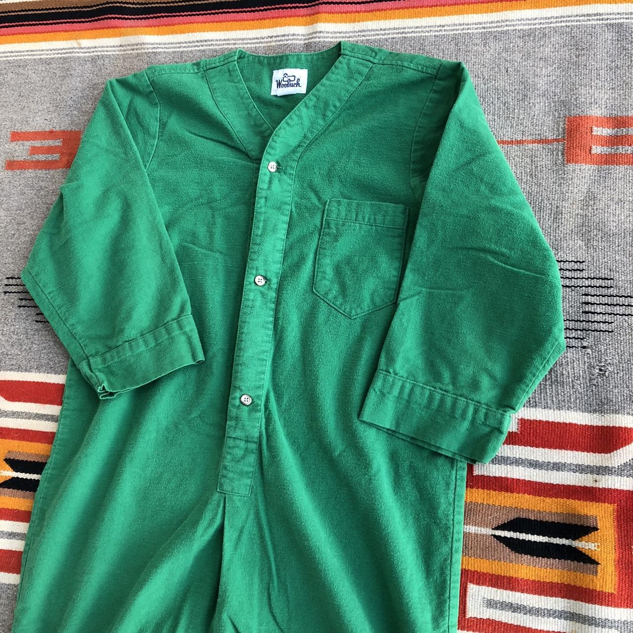 Vintage Woolrich Usa Made Kelly Green Cotton Flannel - Depop