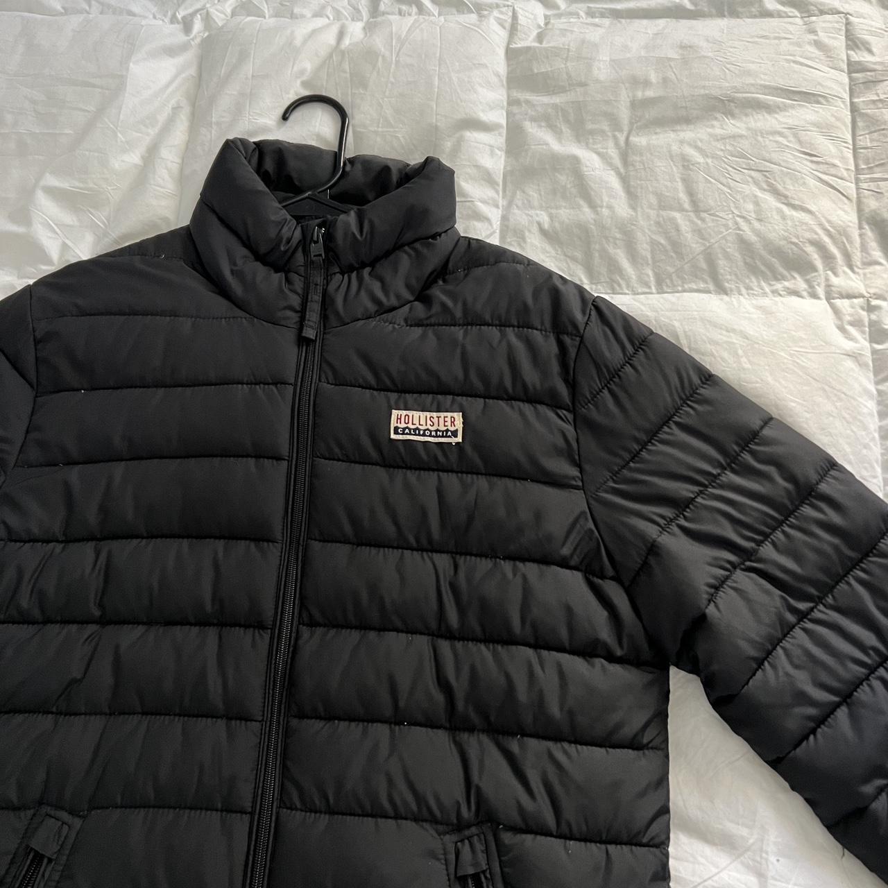 Medium Black Puffer Jacket - Hollister - Only one... - Depop