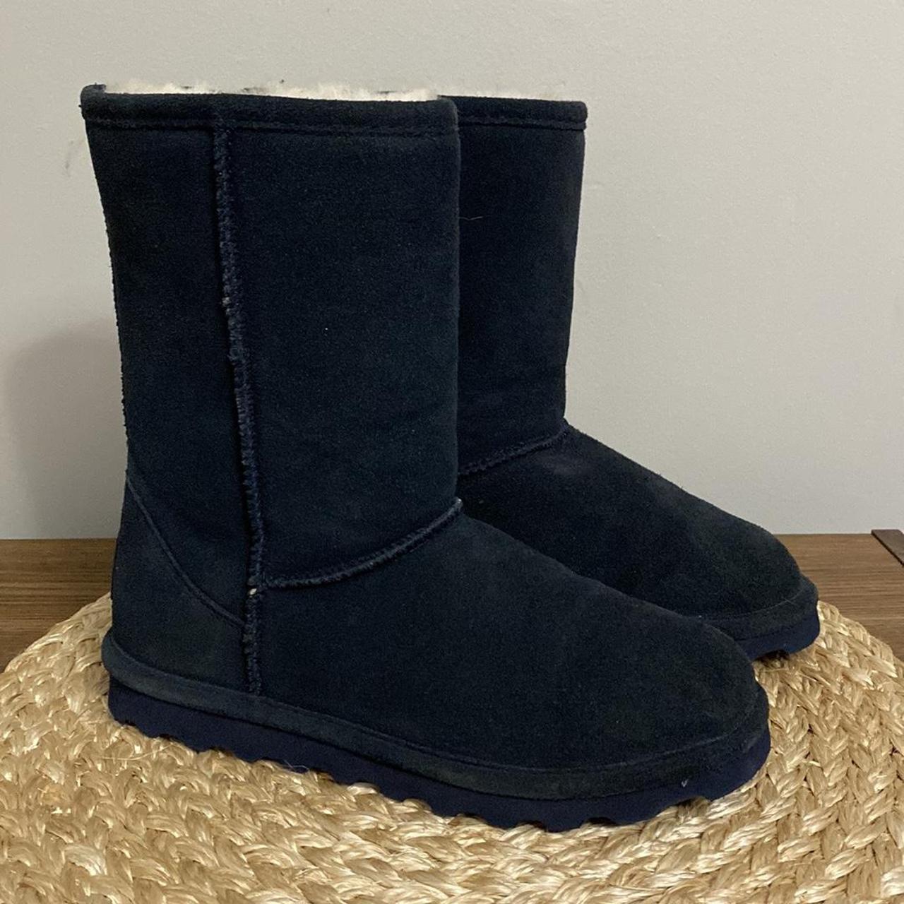 Bearpaw womens navy blue snow boots size 5 in new. Depop