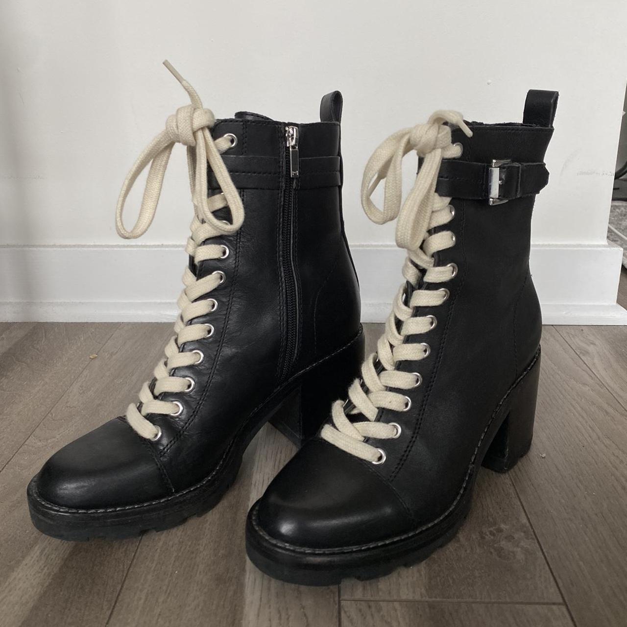 Marc Fisher Waren Lace Up Combat Boots minor wear