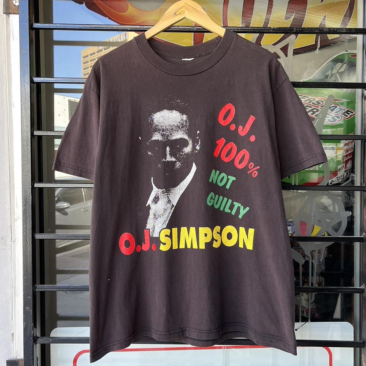 VTG 90s Double Sided Print OJ Simpson Rap Style...