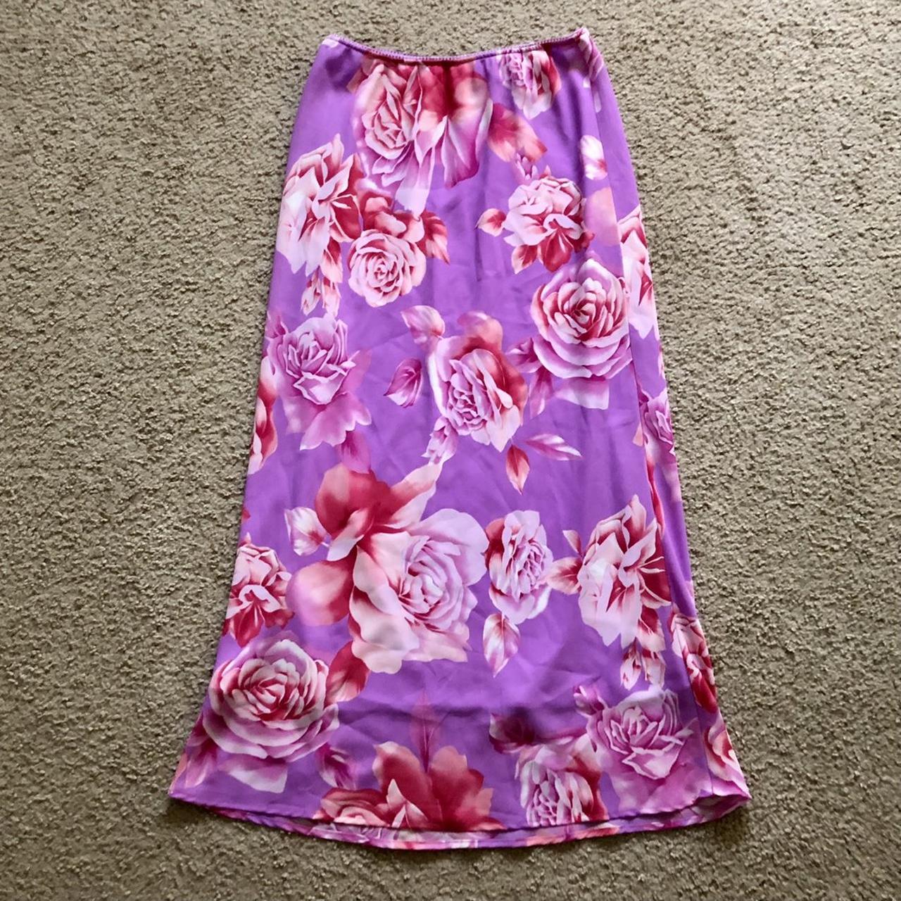 Pierre Cardin Women's Pink and Purple Skirt | Depop