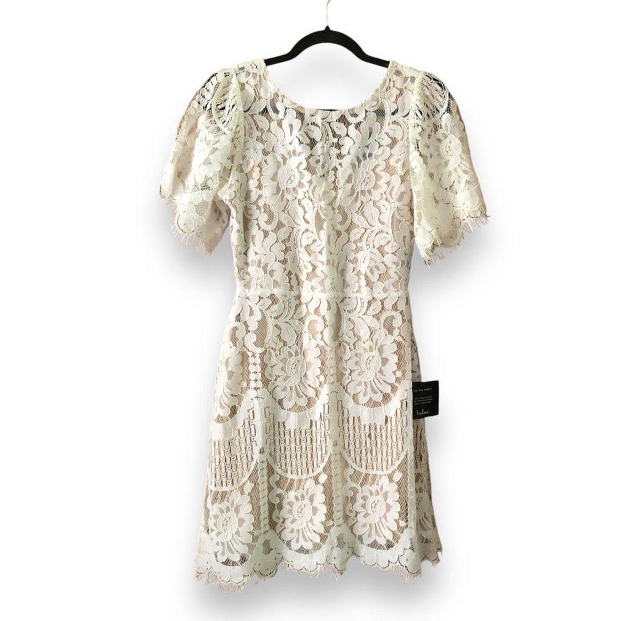 Pearson white lace short sleeve dress best sale