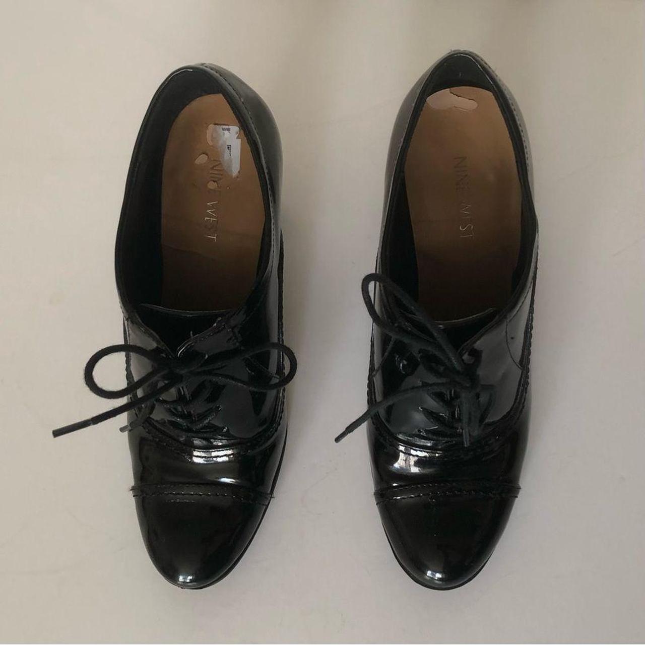 Pumps Nine West Brogues Nine West Faux Patent Leather Oxford Heels