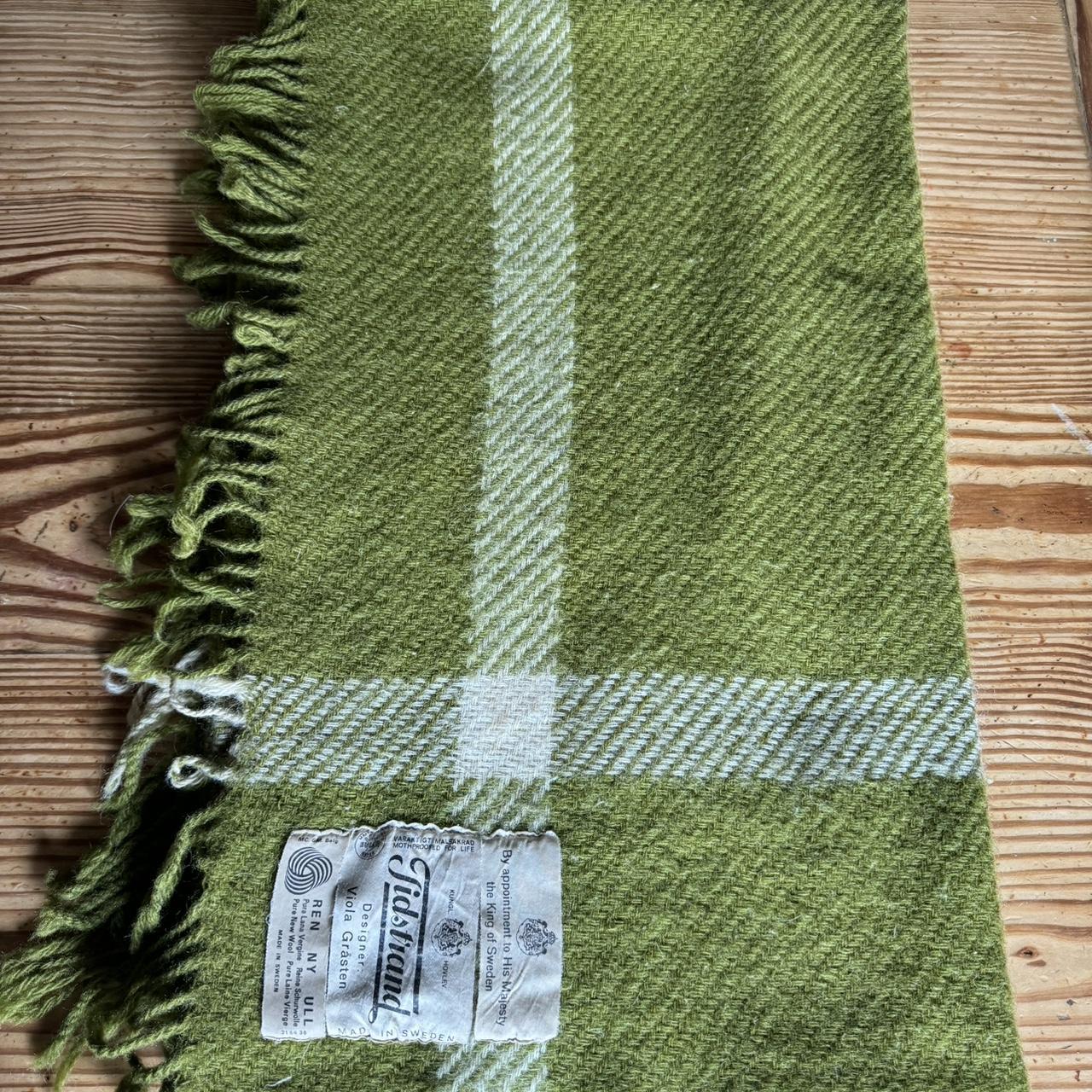 Tidstrand Green Pure New Wool Made in Sweden Blanket