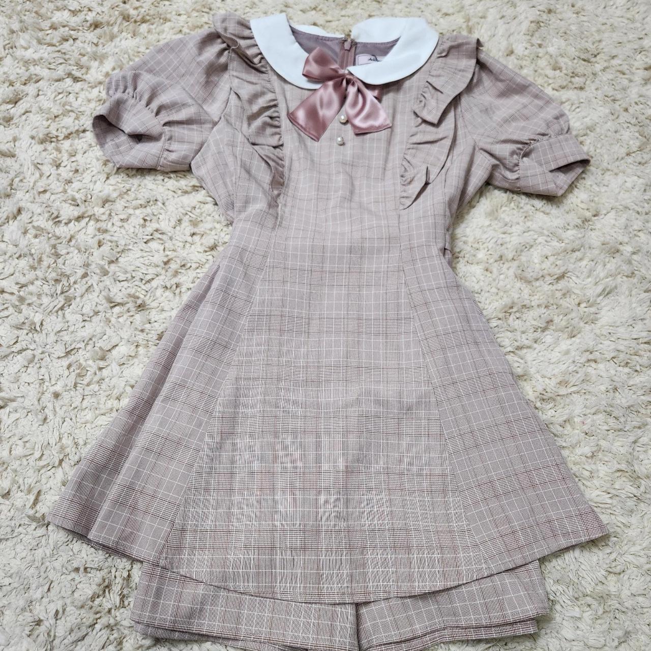BNWT Ank Rouge Mauve School Girl Bow One Piece | Depop