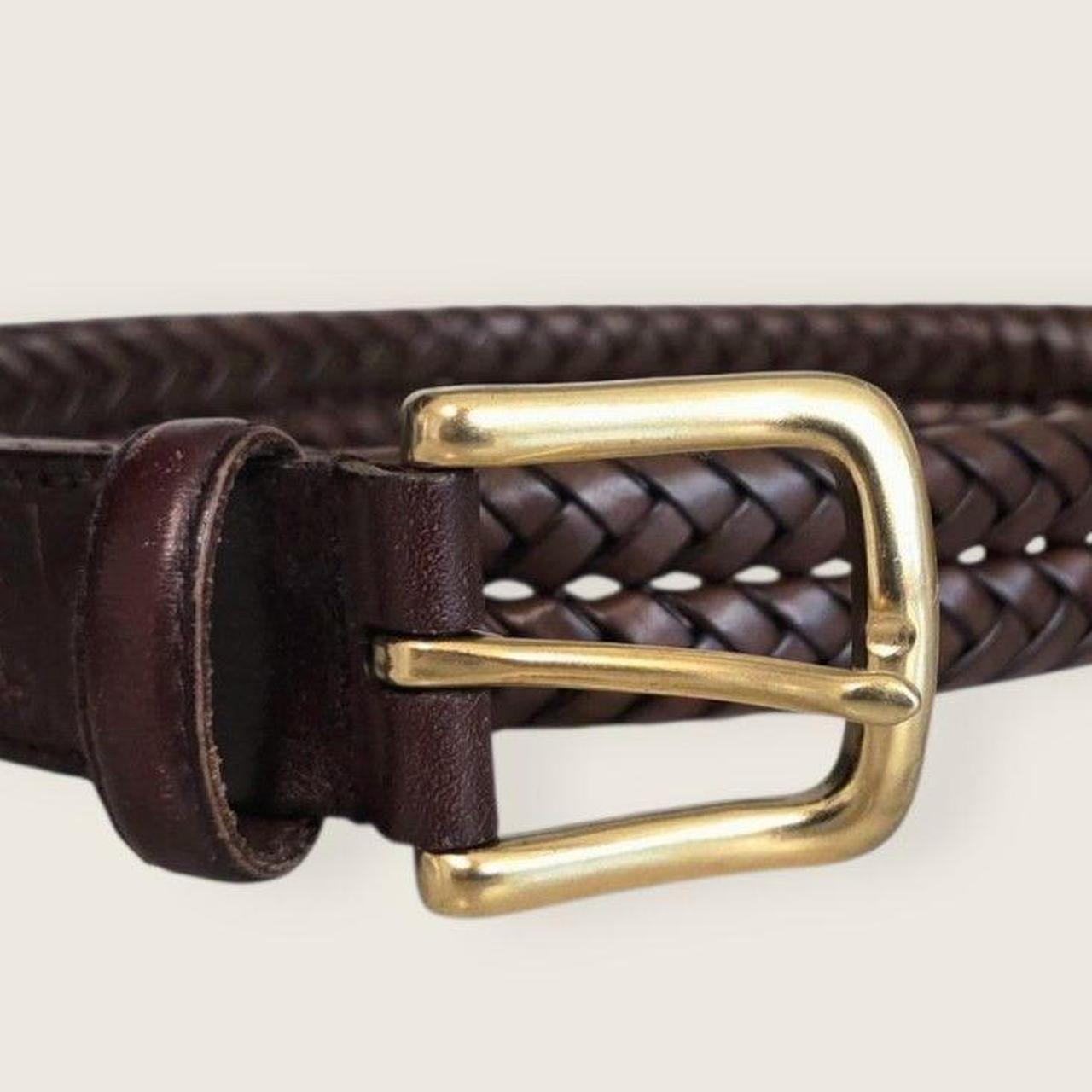 Fossil Men's Belt - Brown – FOSSIL Leather Braid … - image 1