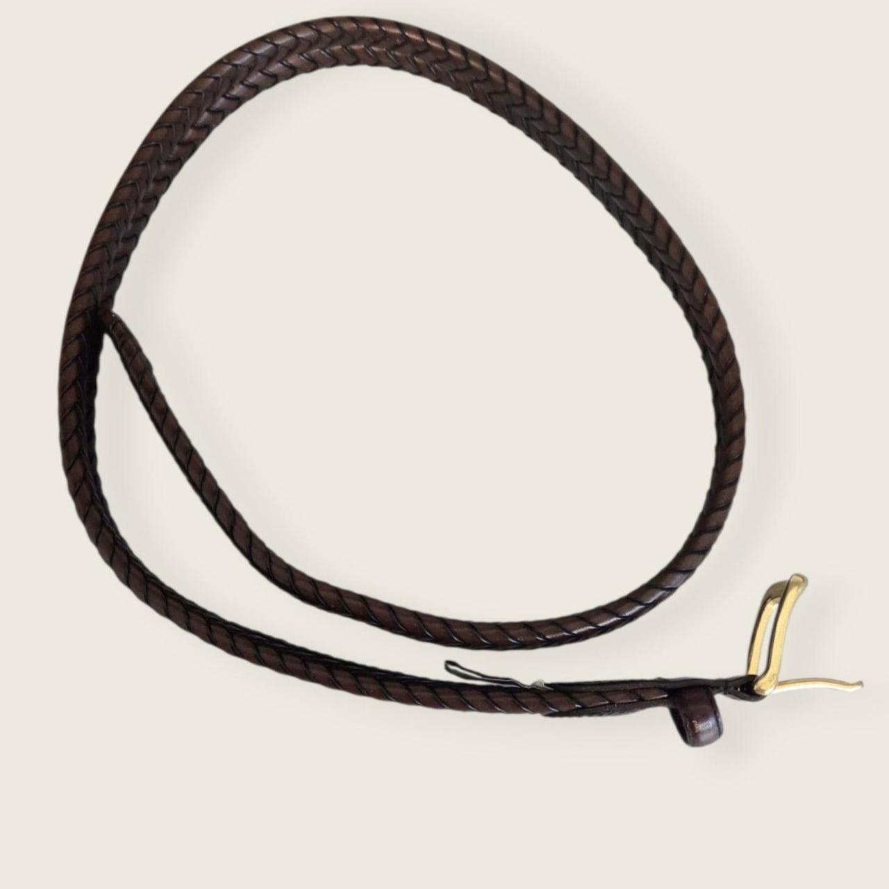 Fossil Men's Belt - Brown – FOSSIL Leather Braid … - image 4