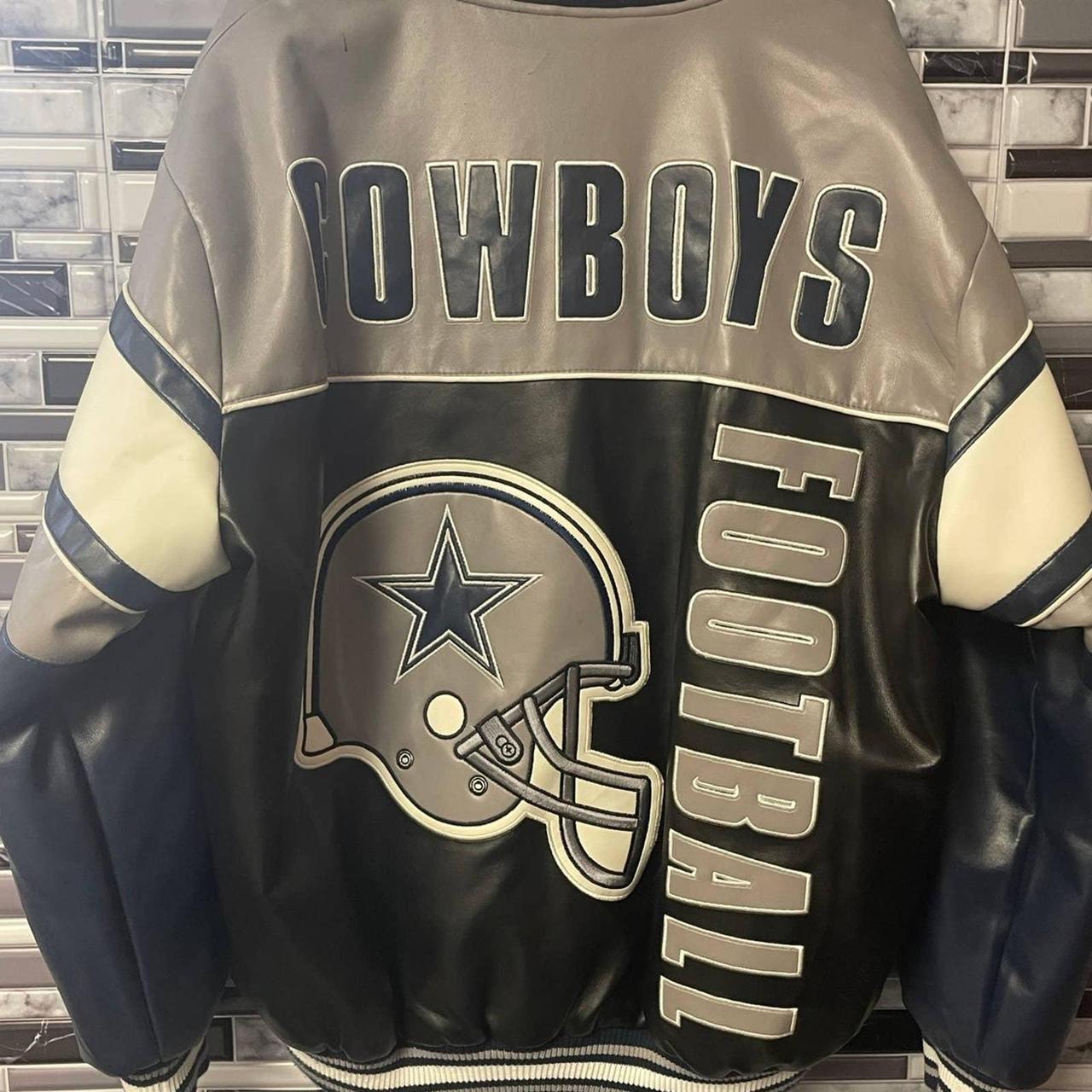 Vtg 90's Dallas Cowboys G III Suede Leather varsity - Depop