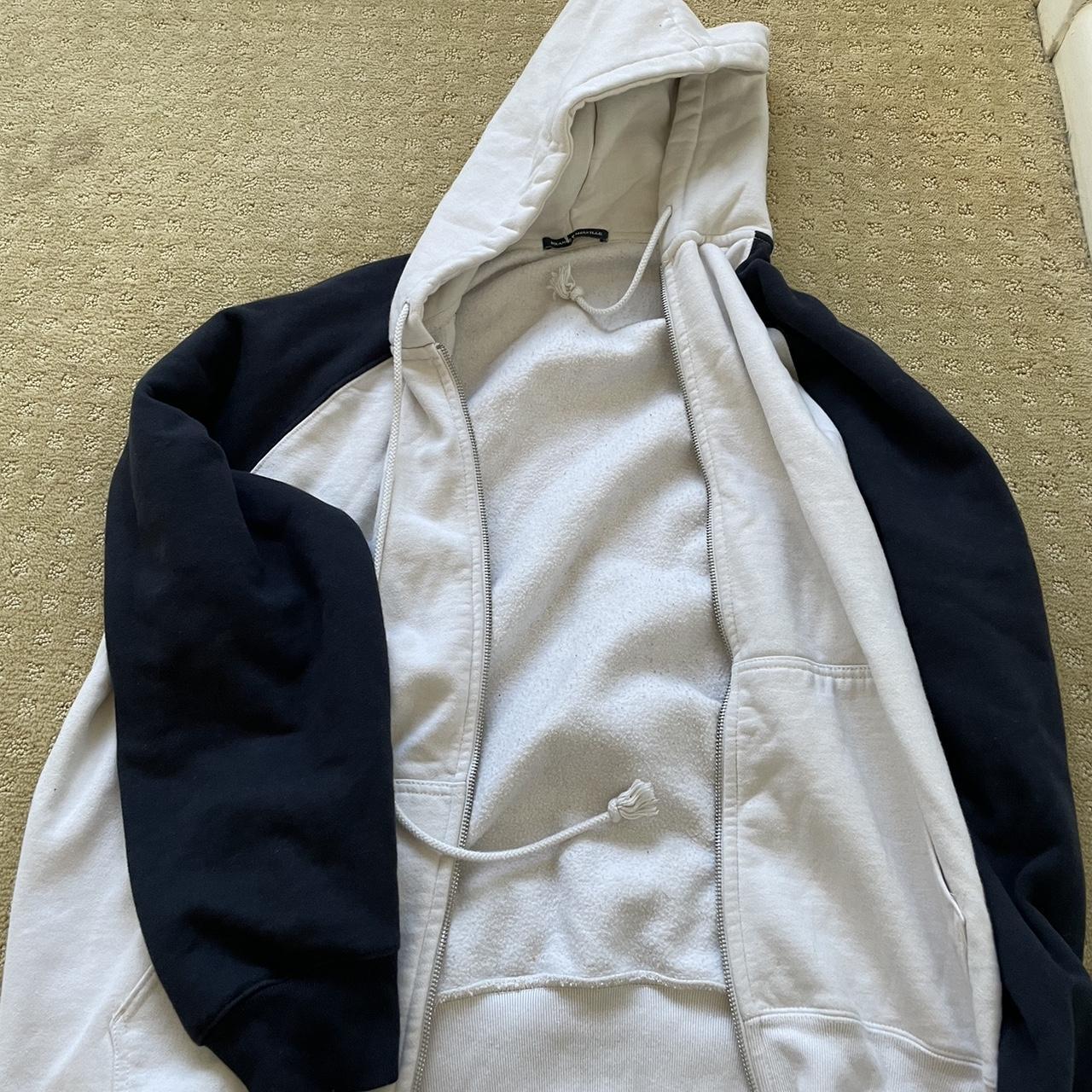 Oversized navy and white brandy zip up #brandy... - Depop