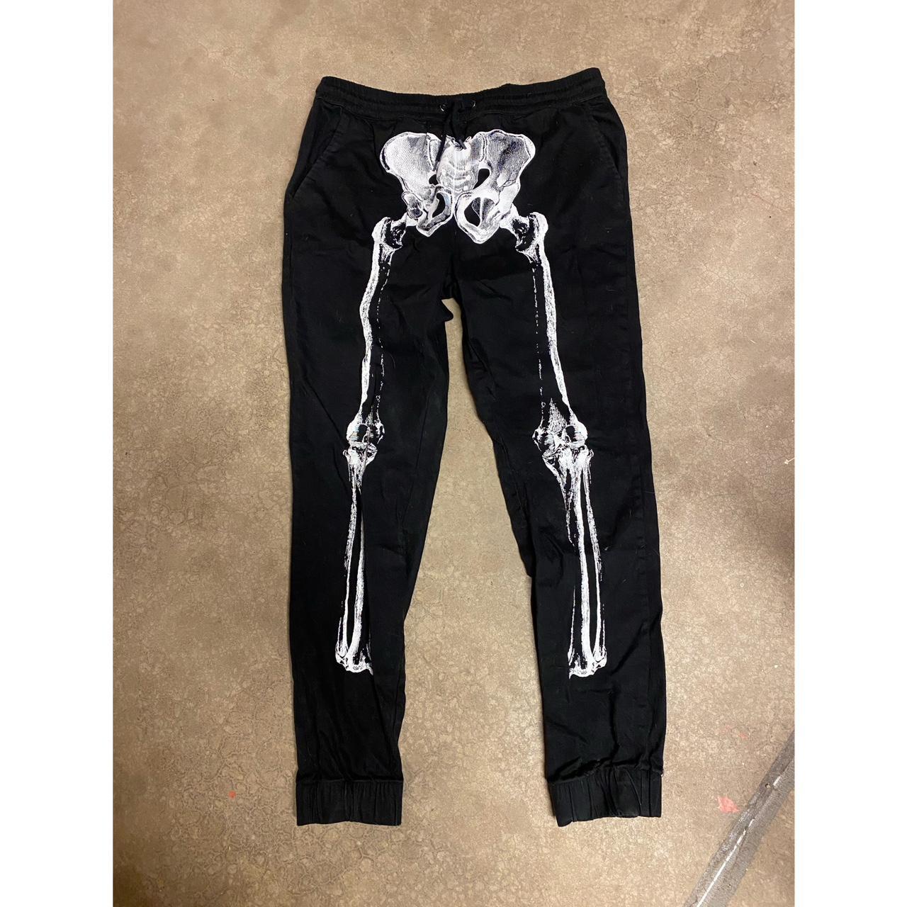 skeleton pants •custom •regular fit •dm - Depop