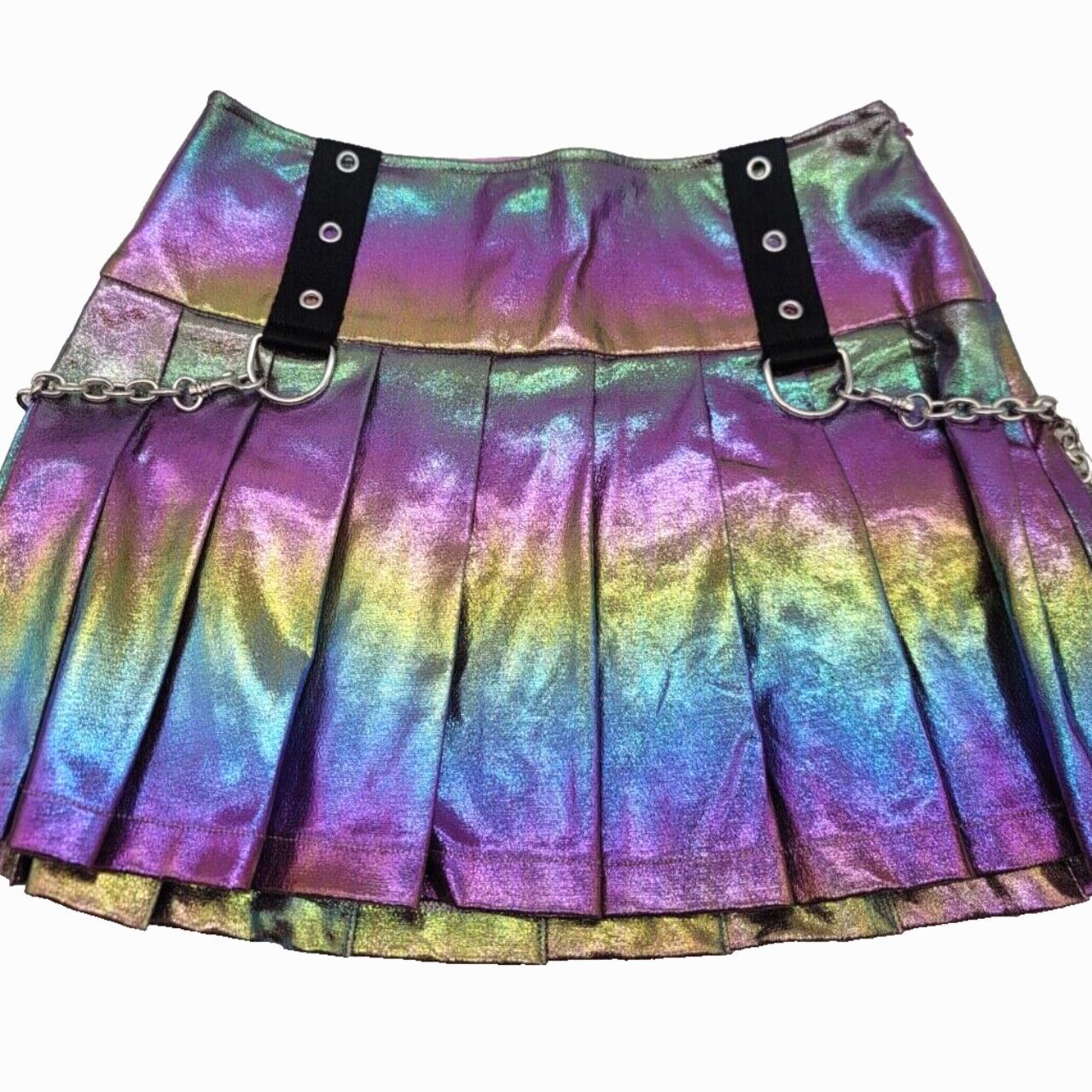 Current Mood silver chain pleated rainbow