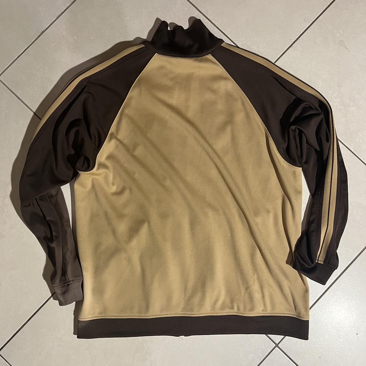 Reebok Classic 2XL Brown/Beige Track Jacket Zip Up | Depop