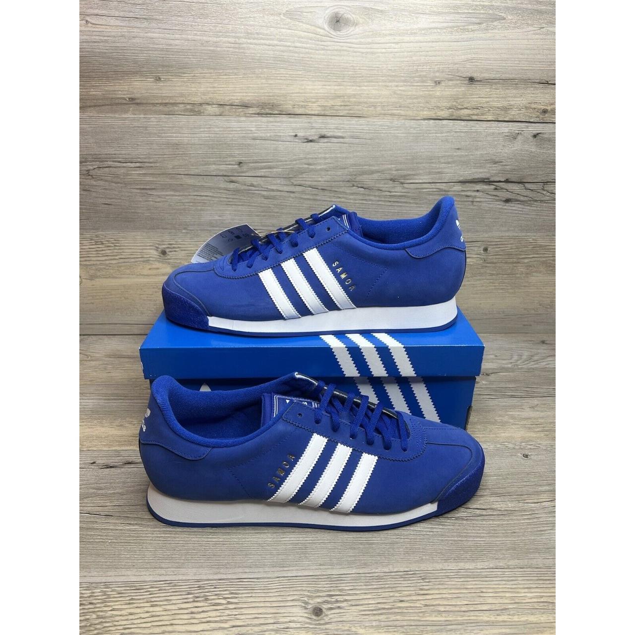 adidas Samoa Royal Blue White Mens Size 11.5