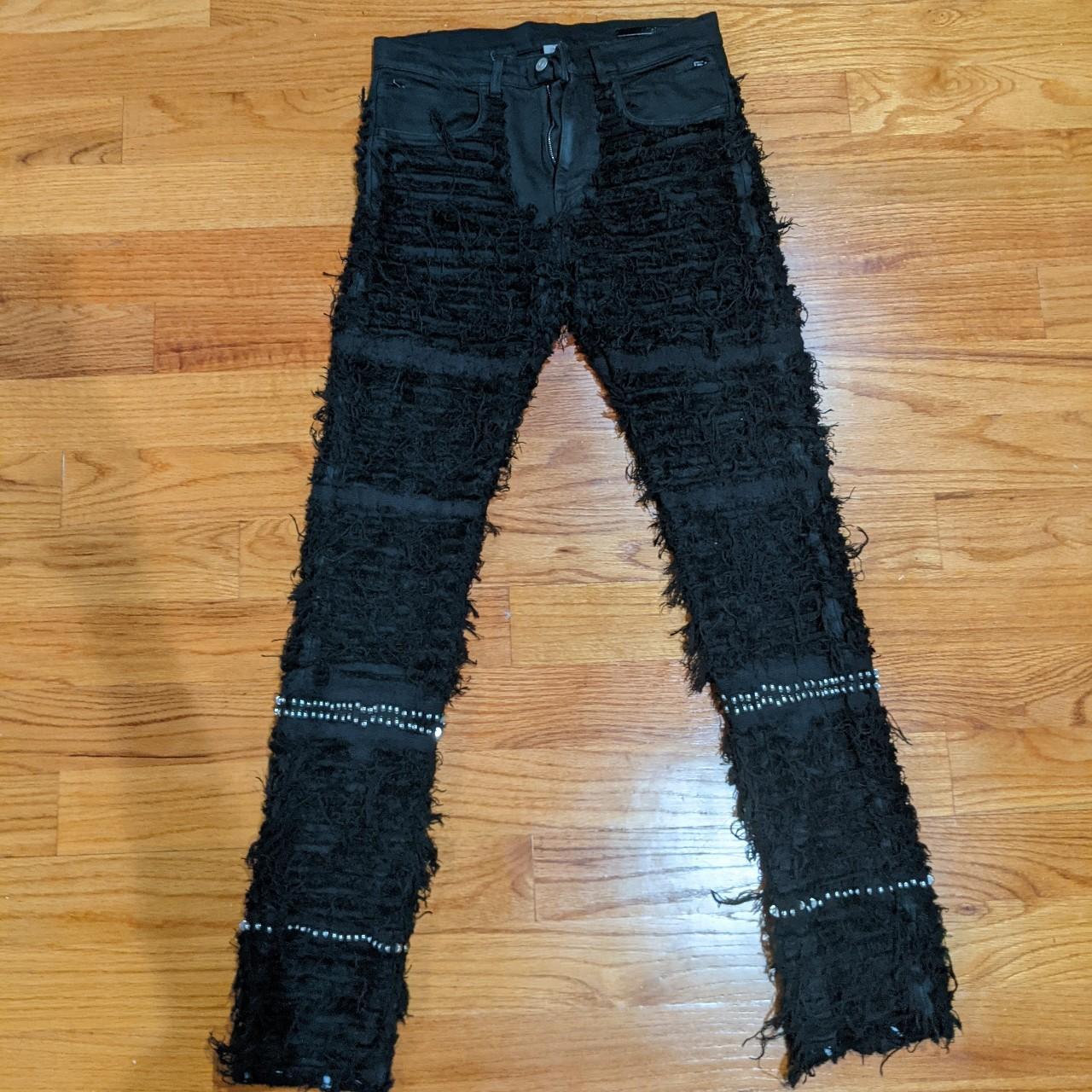 Alyx x blackmeans studded jeans Sz 29 but waist is | Depop