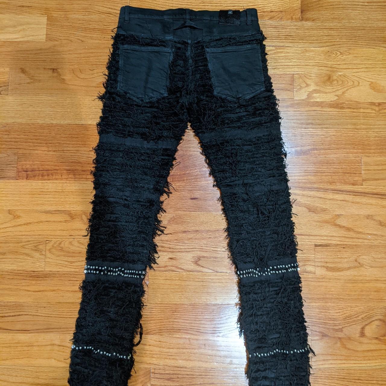 Alyx x blackmeans studded jeans Sz 29 but waist is... - Depop