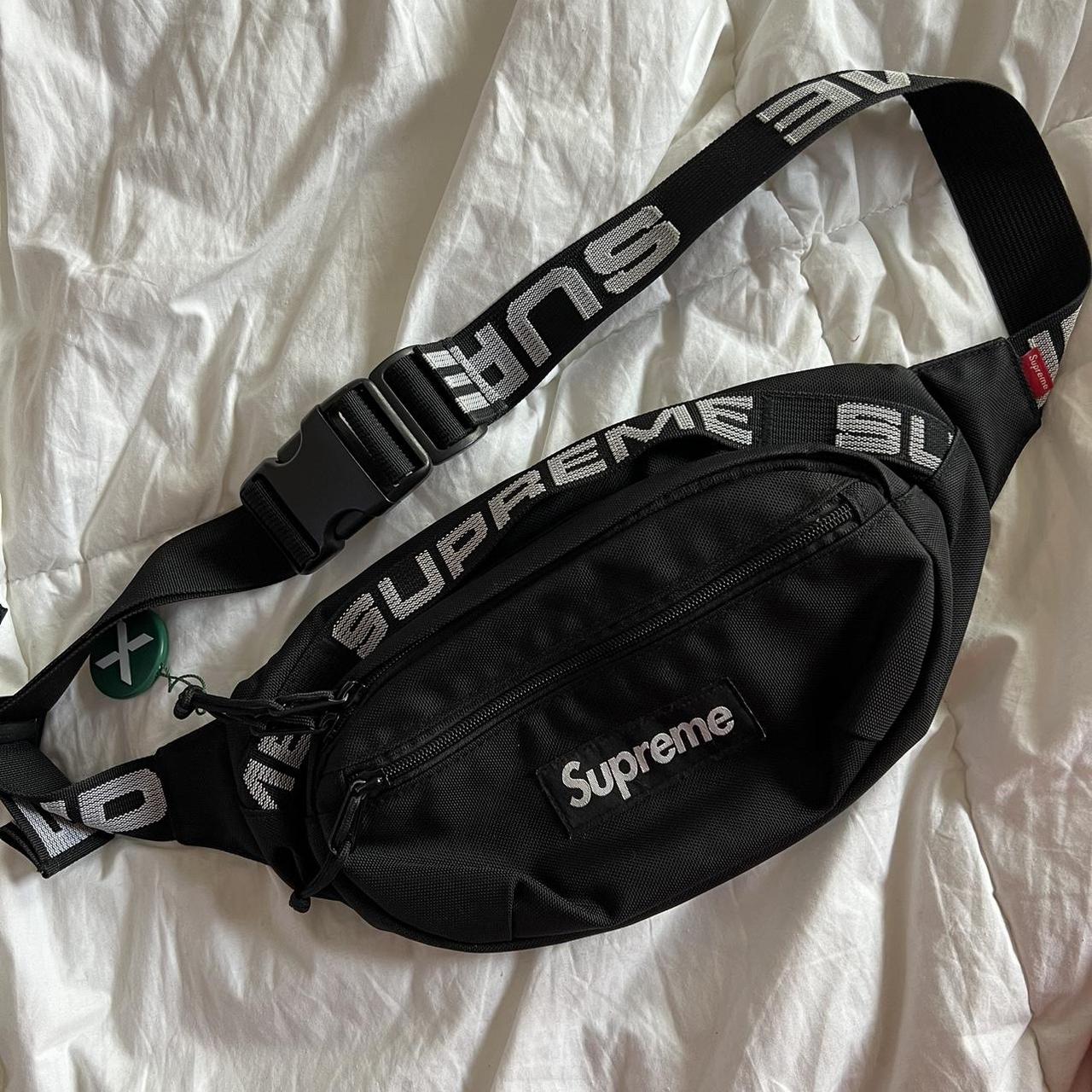 stockx verified supreme waist bag SS18 Black. Depop