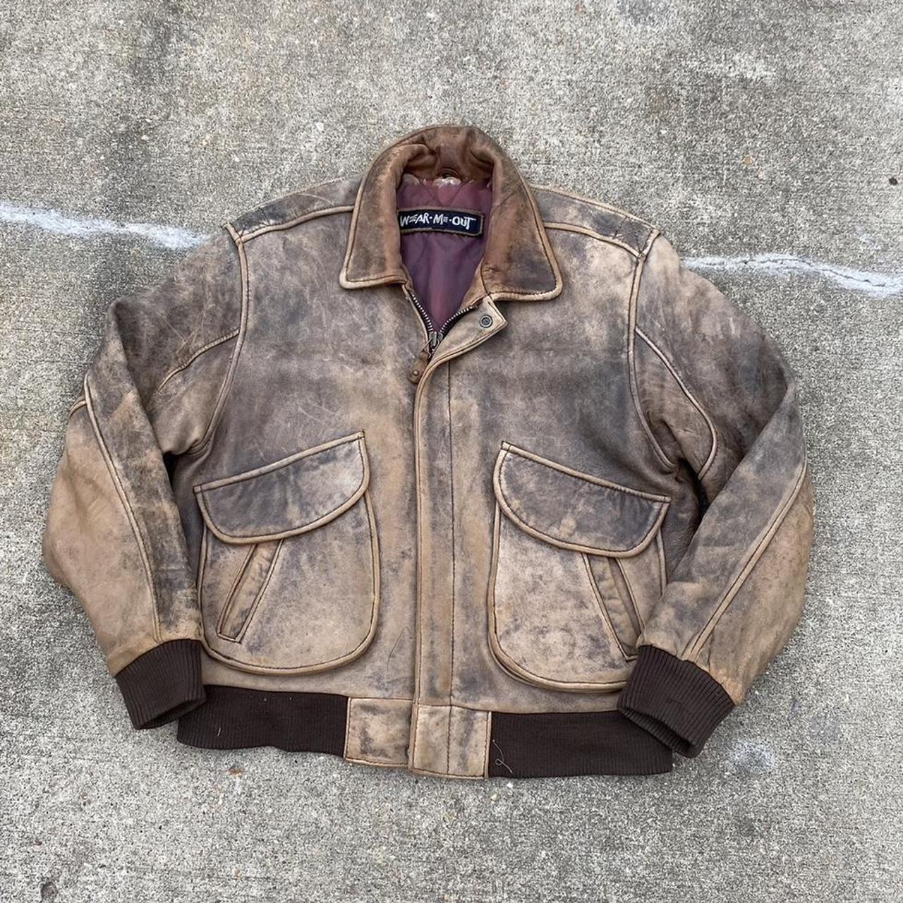 Vintage Oversized Cleveland Browns leather bomber - Depop