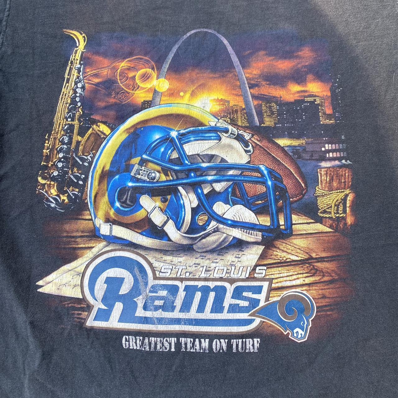 St. Louis Rams Football Vintage Denim Button Down - Depop