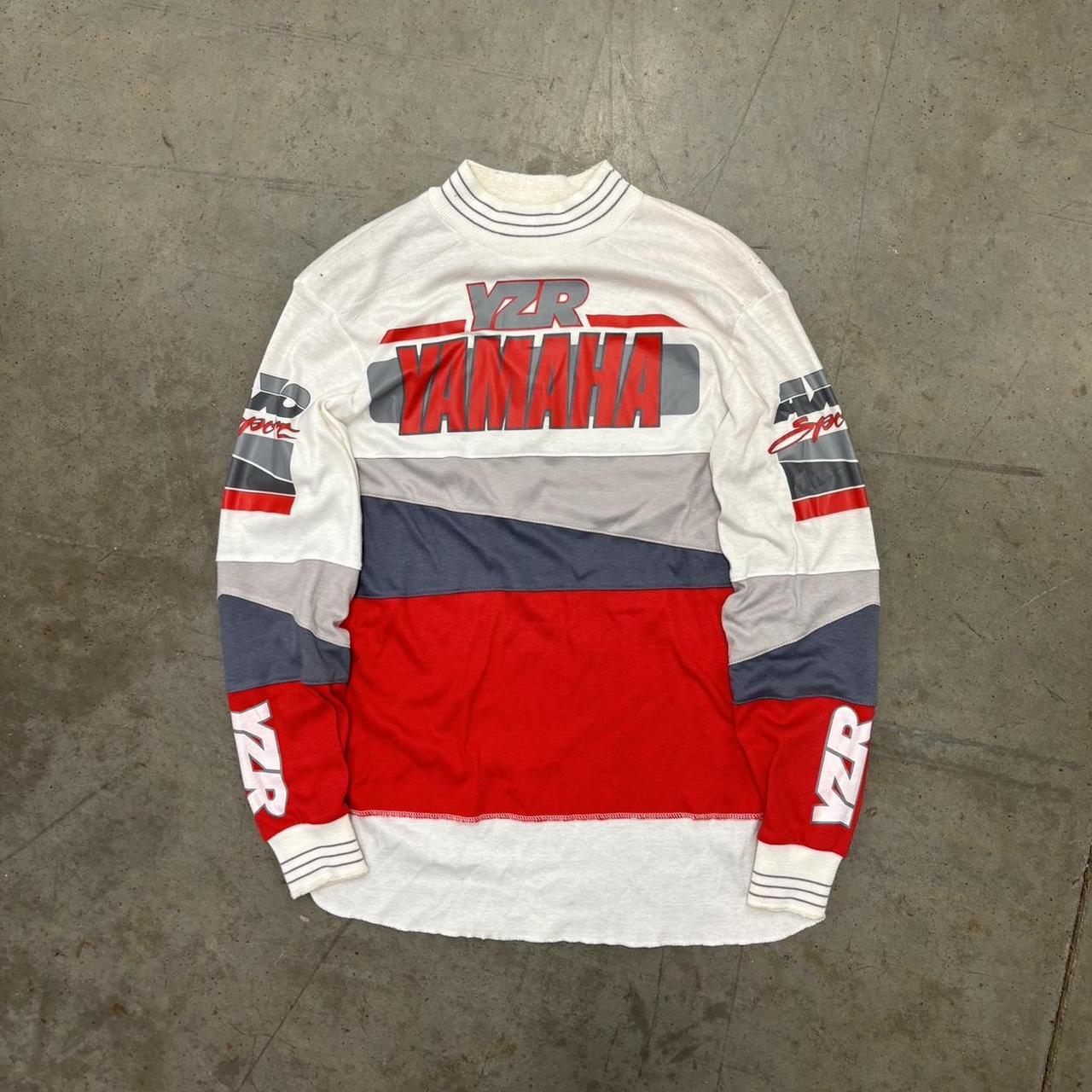 vintage 80s yamaha motocross cotton jersey size | Depop