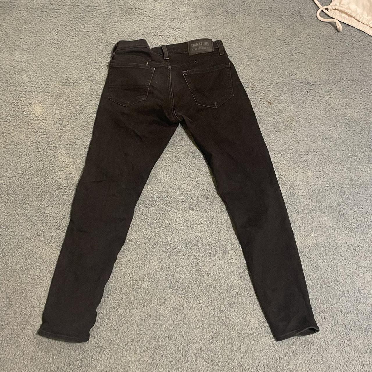 29x30 black slim stretchy levi jeans use depop... - Depop