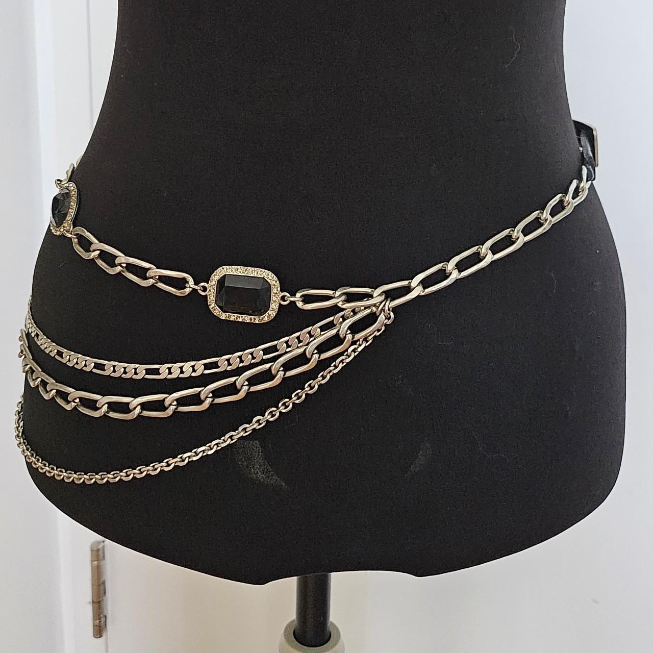 Gyaru brand pinky & dianne black and silver chain... - Depop