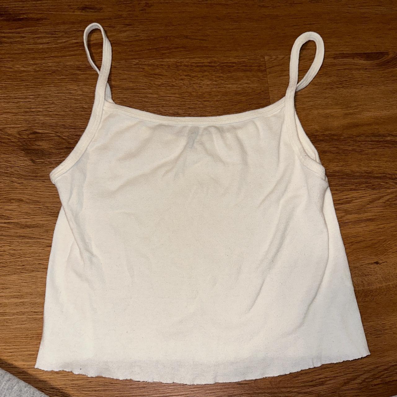 brandy melville white crop top brandy... Depop