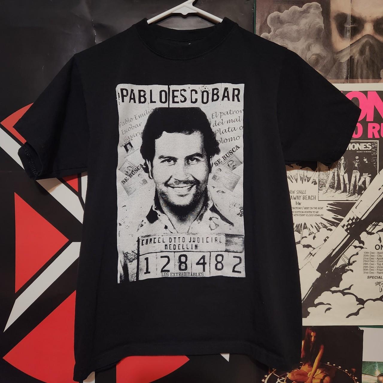 Pablo escobar shirt size medium but fits smaller... - Depop