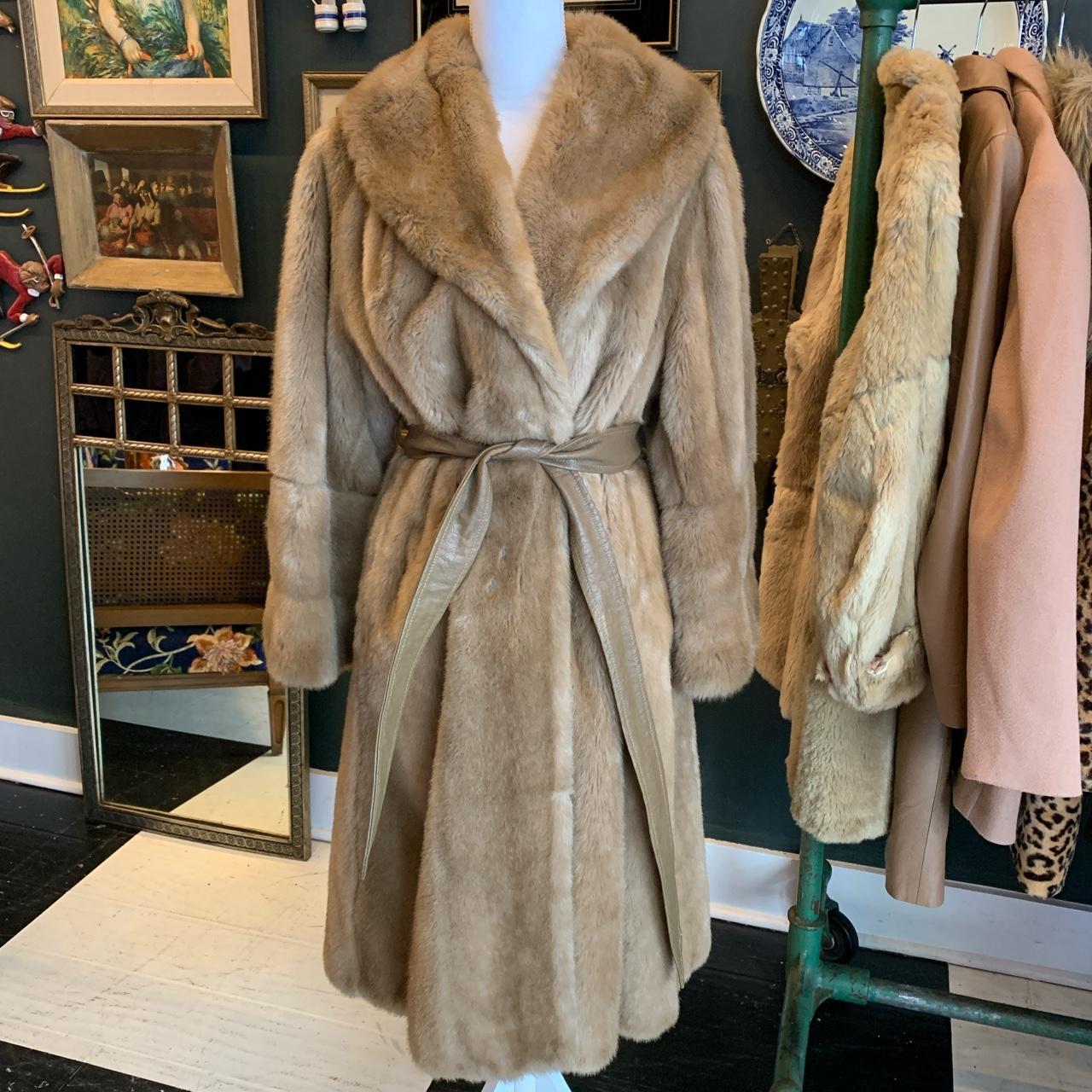 Faux fur wrap outlet coat