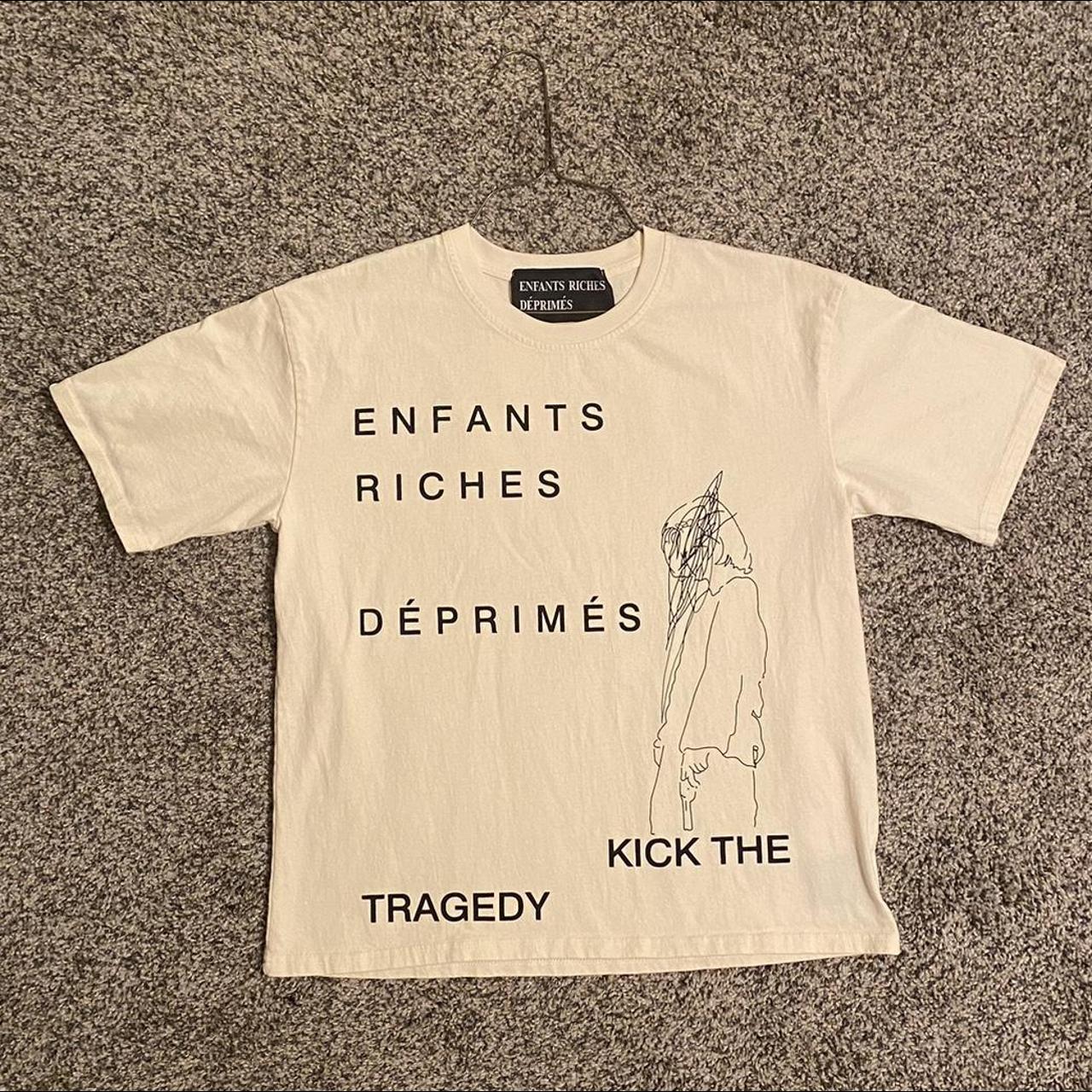 Enfants Riches Déprimés Men's Cream and Black T-shirt