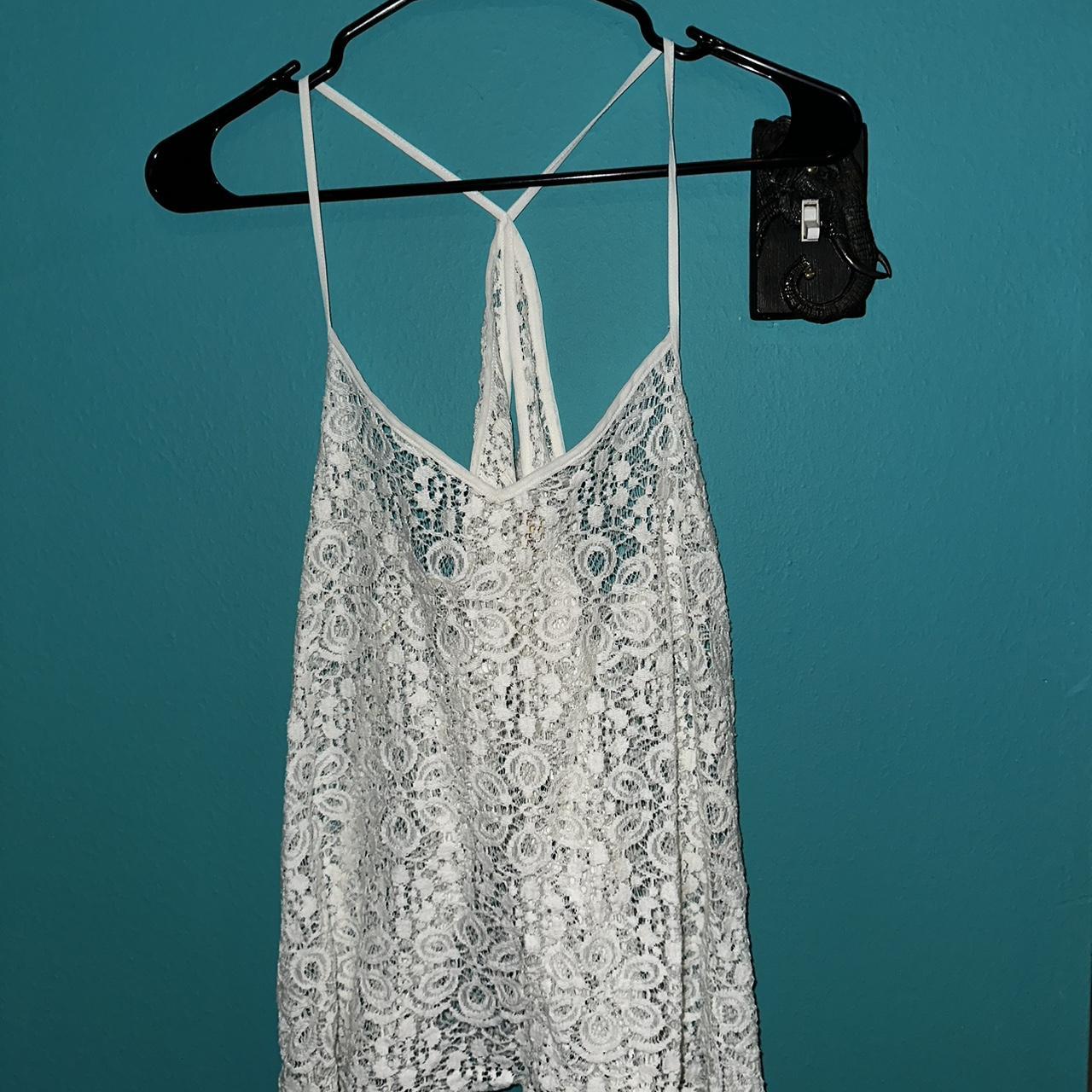 Hollister Lace Tank Top- •size M •in very good - Depop