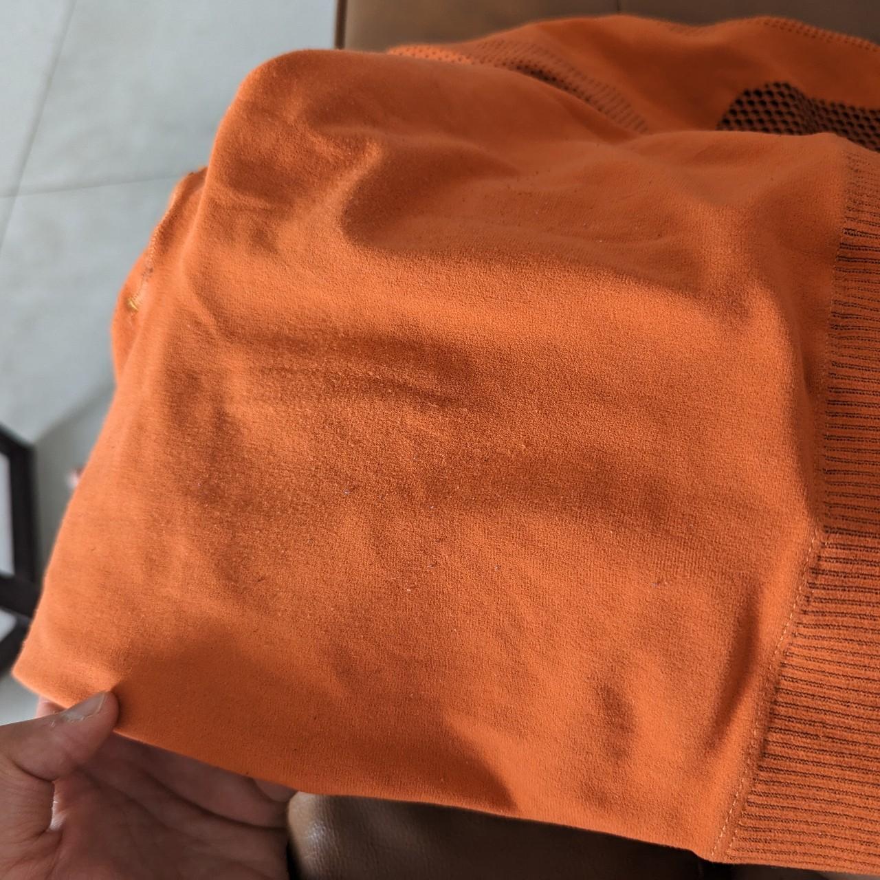 Adidas orange tights Squat proof Can stretch to fit - Depop