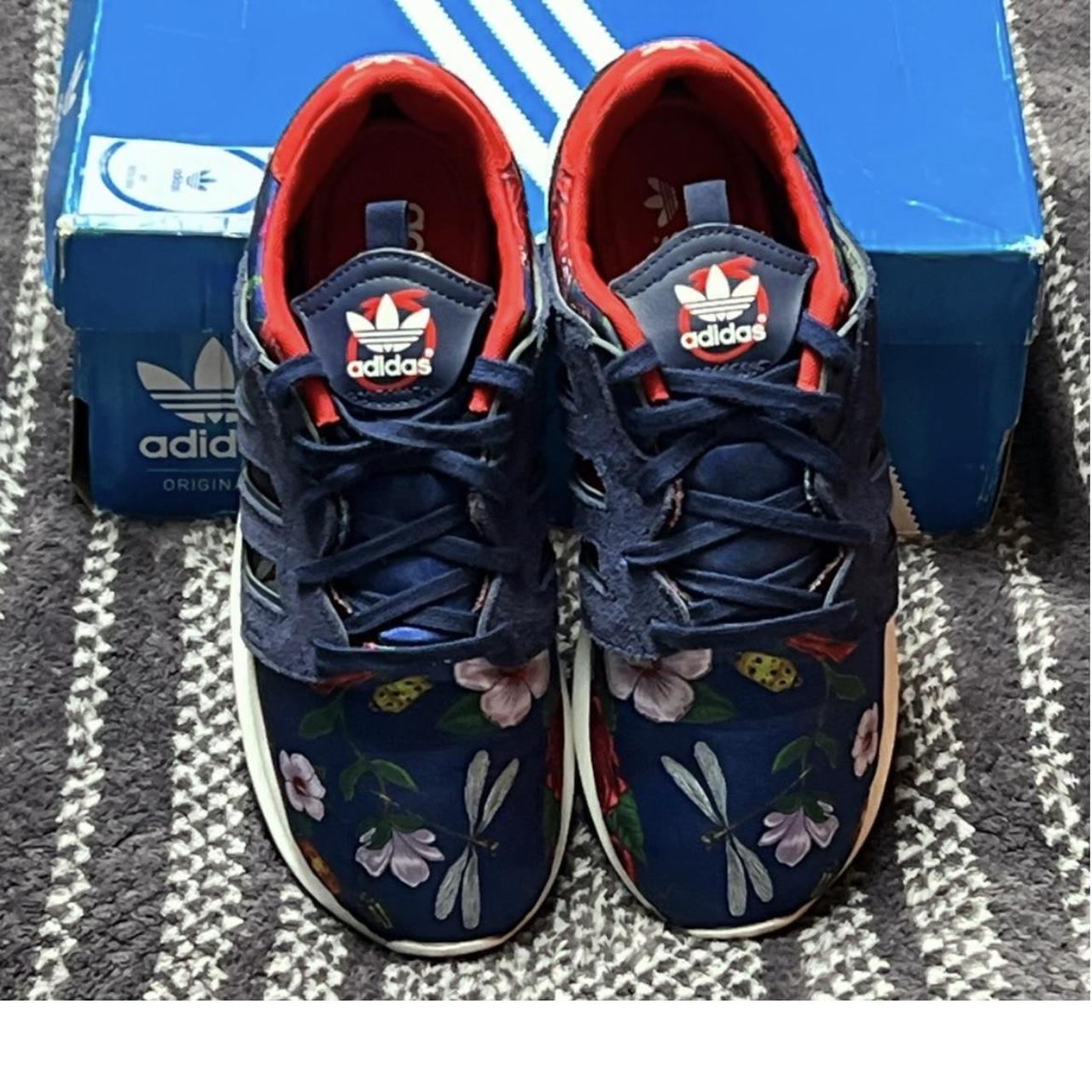 Adidas x Rita Ora ZX 500 2.0 Sneakers in Blue Red Depop