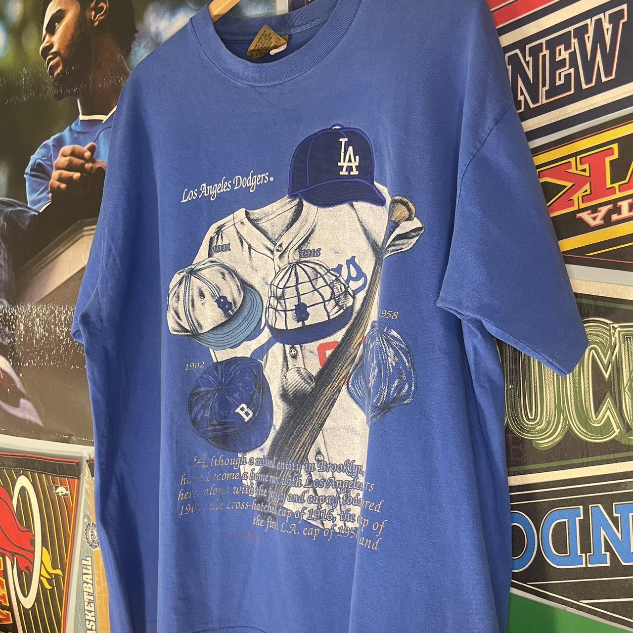 vintage dodgers baseball tee Available no need to - Depop