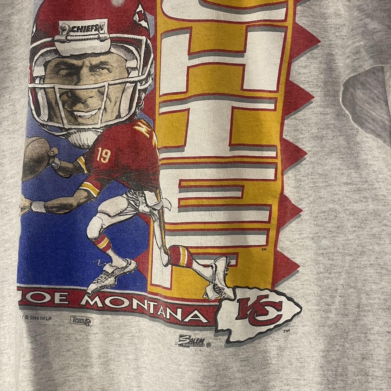 Real Vintage 1990s Joe Montana Kansas City Chiefs - Depop