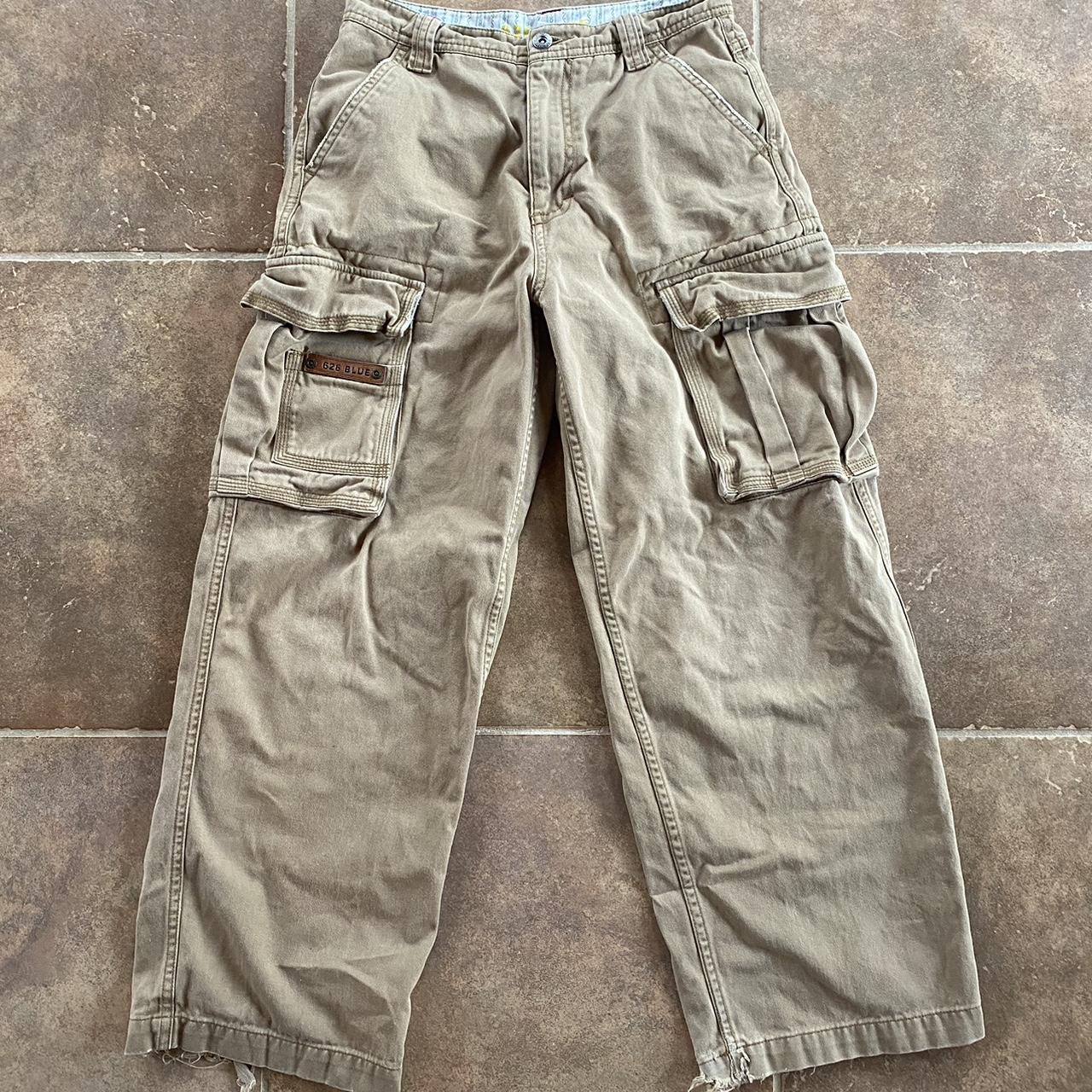 baggy tan cargos -would fit women’s xs-s best, see... - Depop