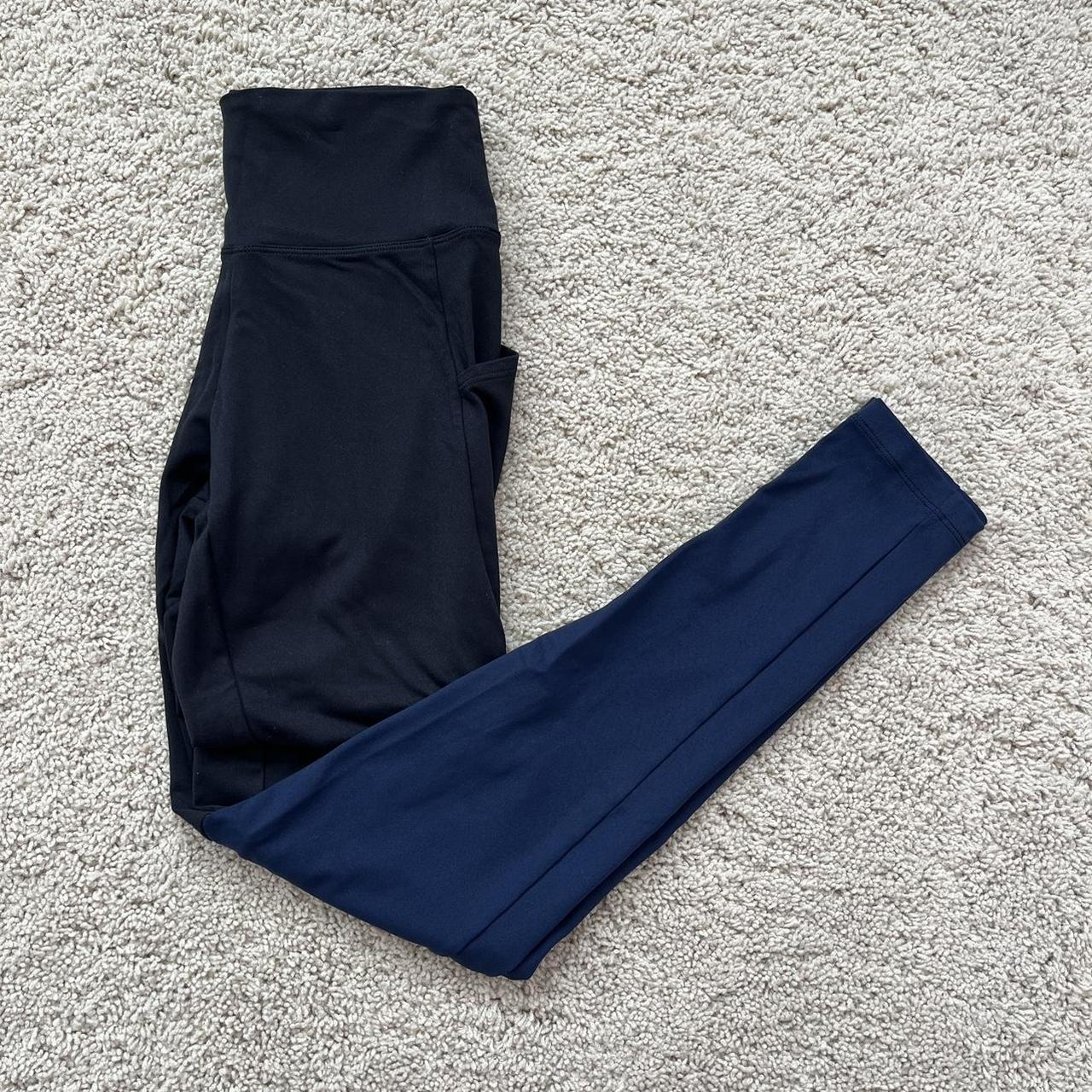 tommy john workout leggings black and blue workout