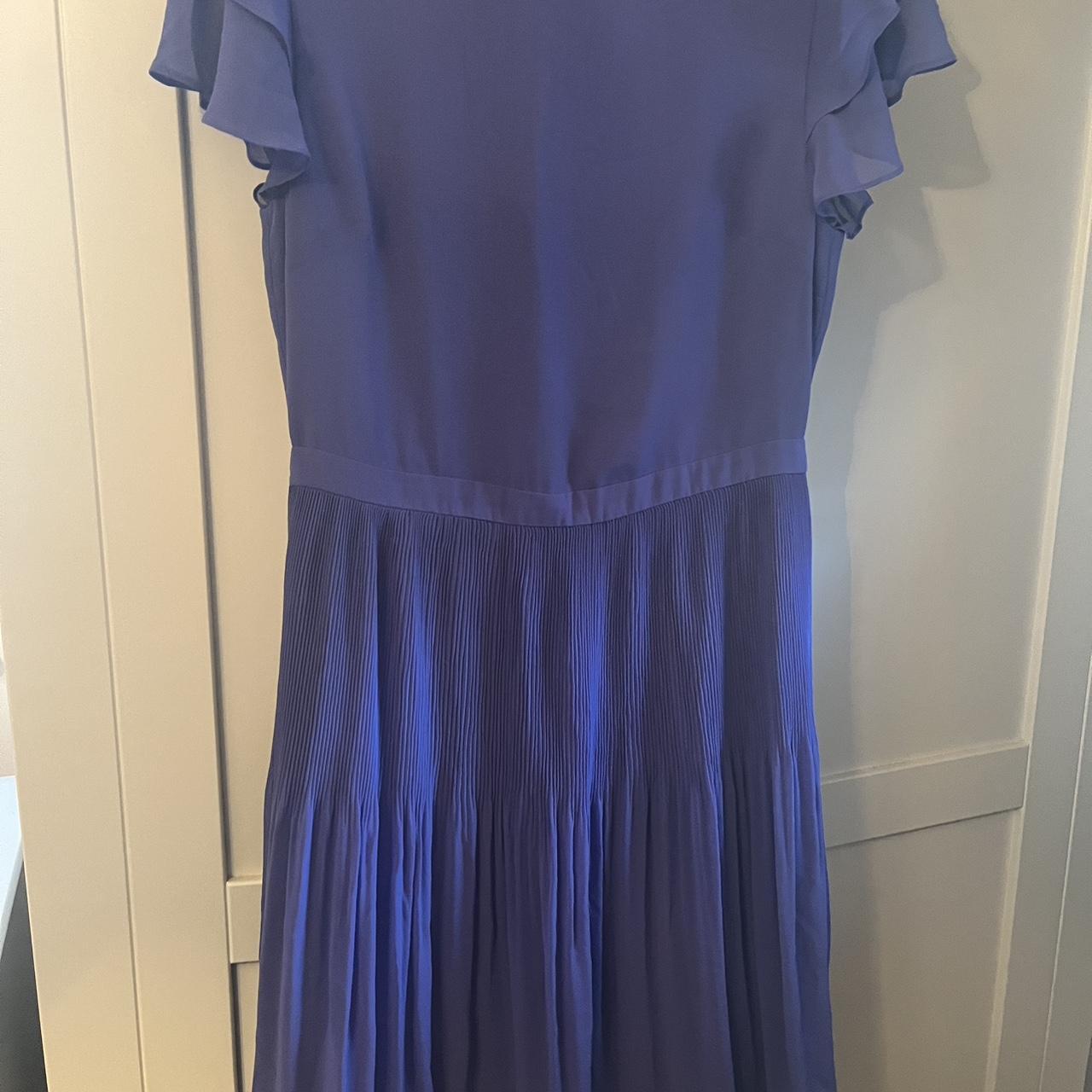 Purple oasis dress with flutter sleeves and pleated... - Depop