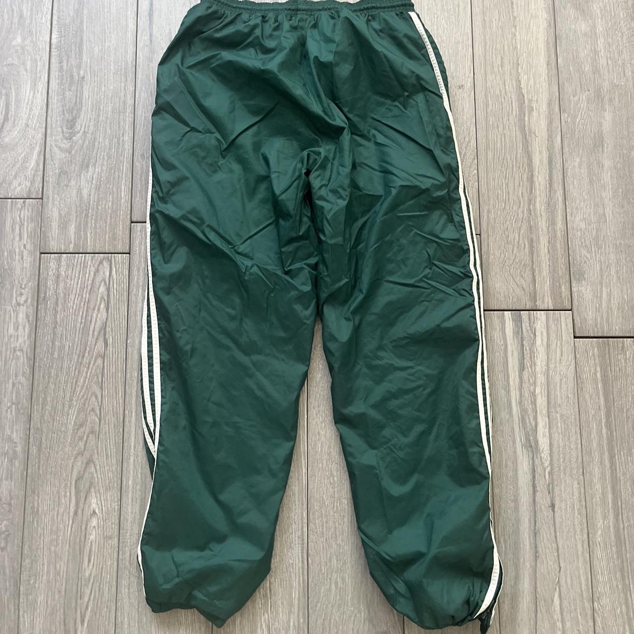 Adidas Men's Green and White Joggers-tracksuits | Depop